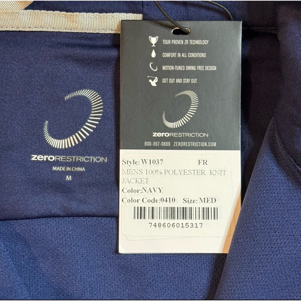 Zero Restriction Blue Casual Performance Golf Z71… - image 4